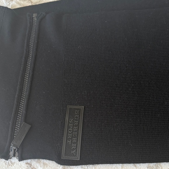 Black Knit Accessory with Zipper